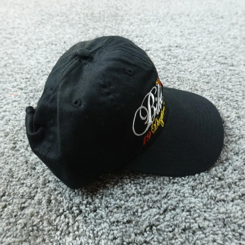 NEW VTG Bike Week Hat Cap Mens One Size Black‎ Daytona 99 Strap Back Biker 90s